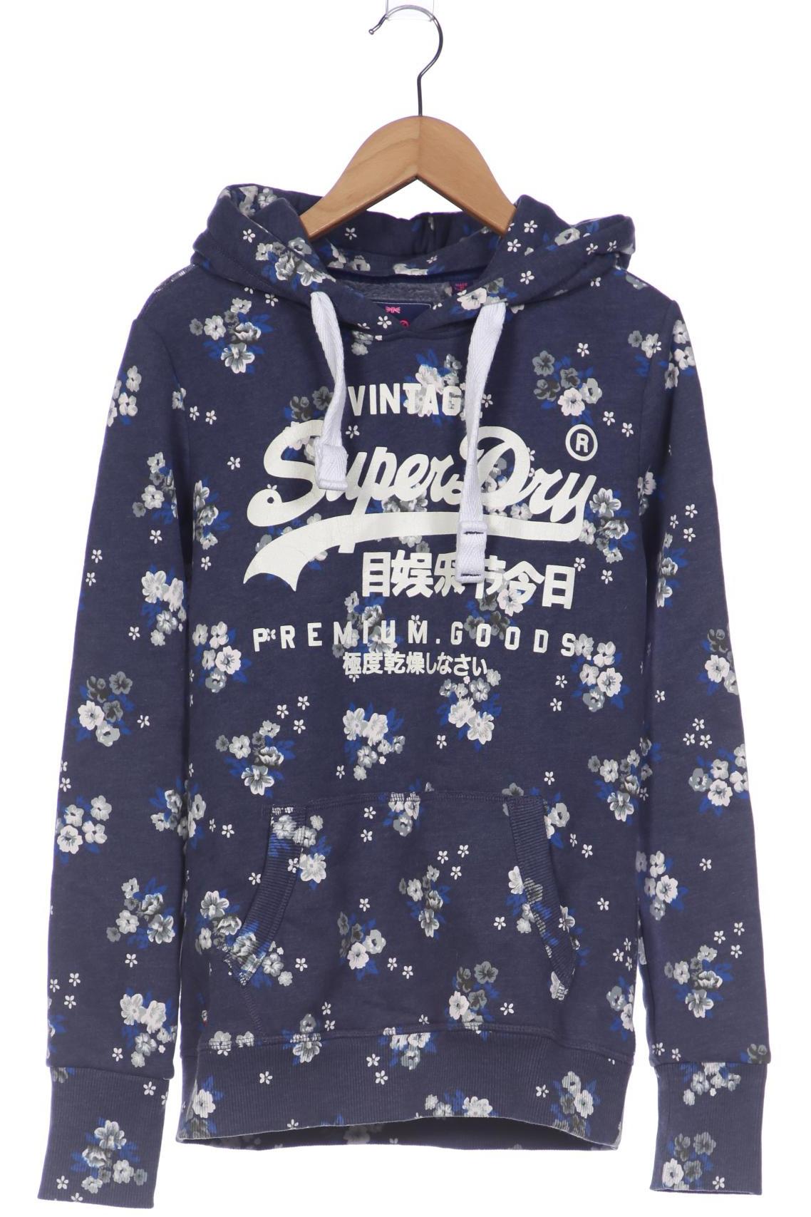 

Superdry Damen Kapuzenpullover, blau, Gr. 34