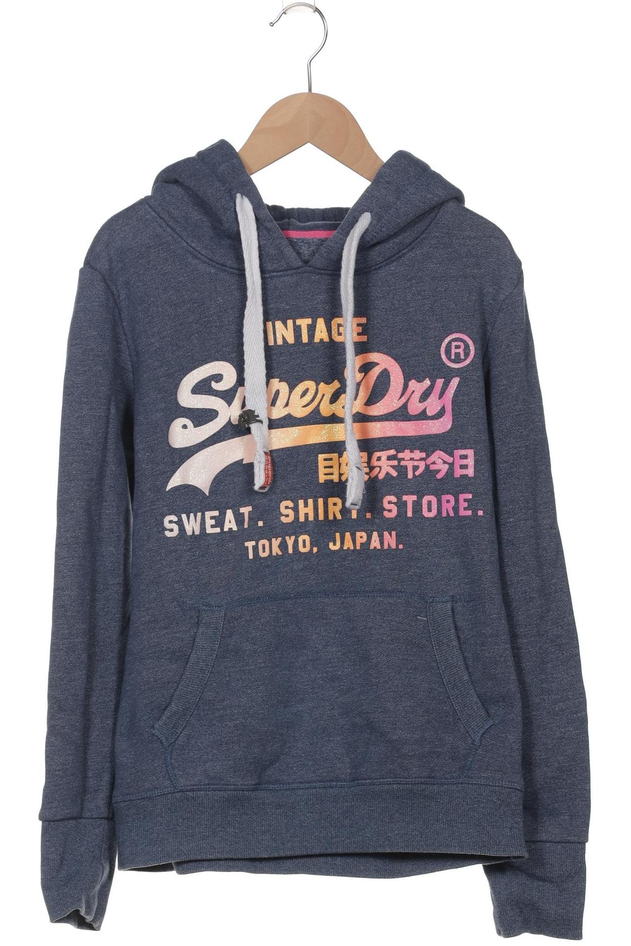 

Superdry Damen Kapuzenpullover, blau, Gr. 38