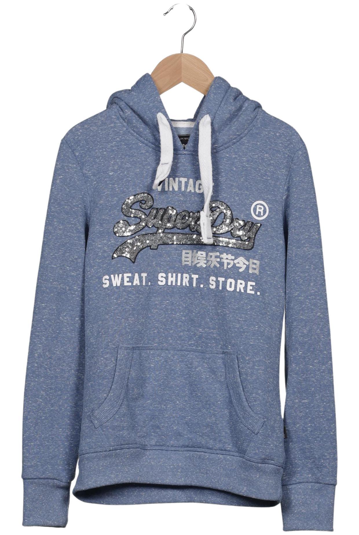 

Superdry Damen Kapuzenpullover, blau, Gr. 36