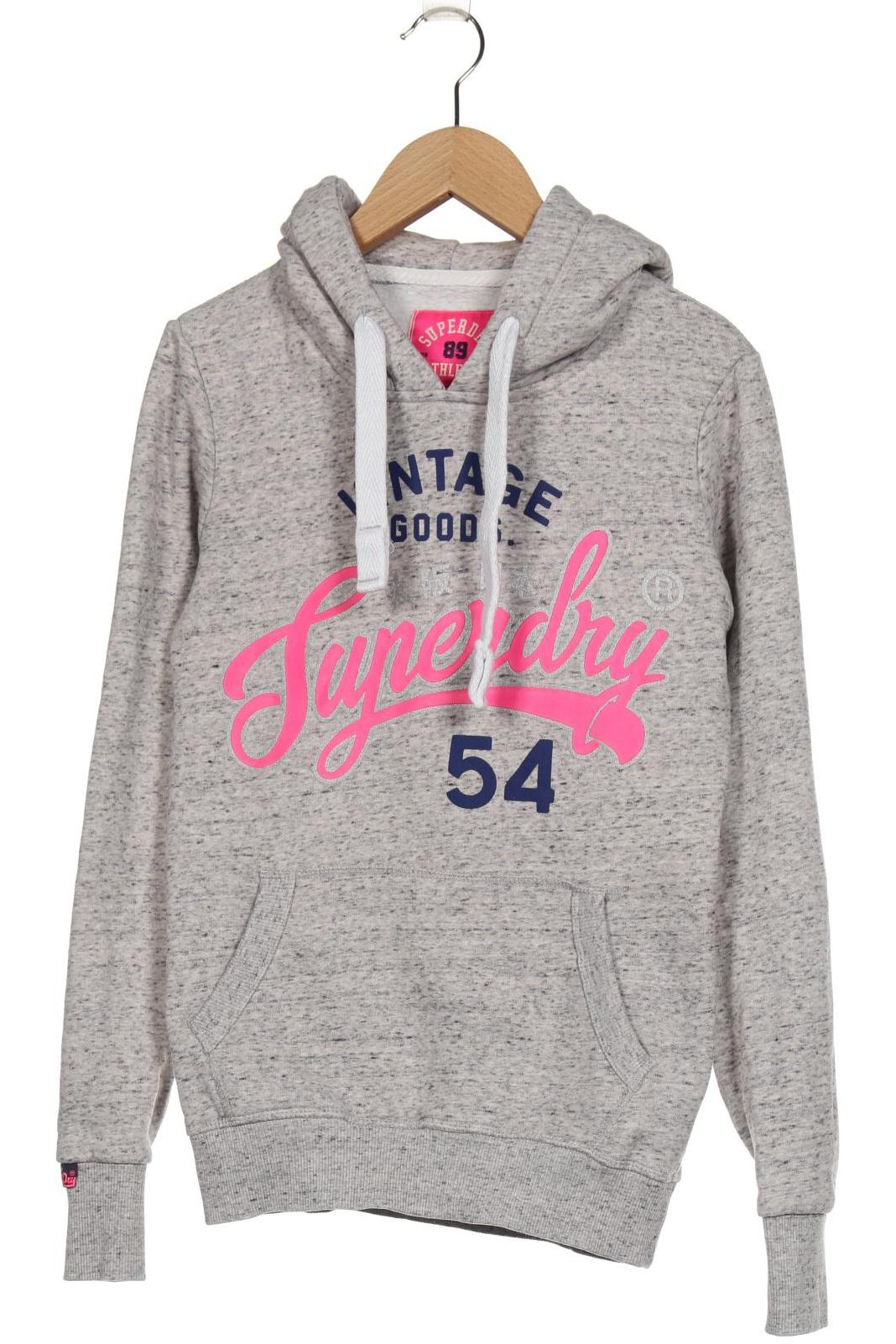 

Superdry Damen Kapuzenpullover, silber, Gr. 34