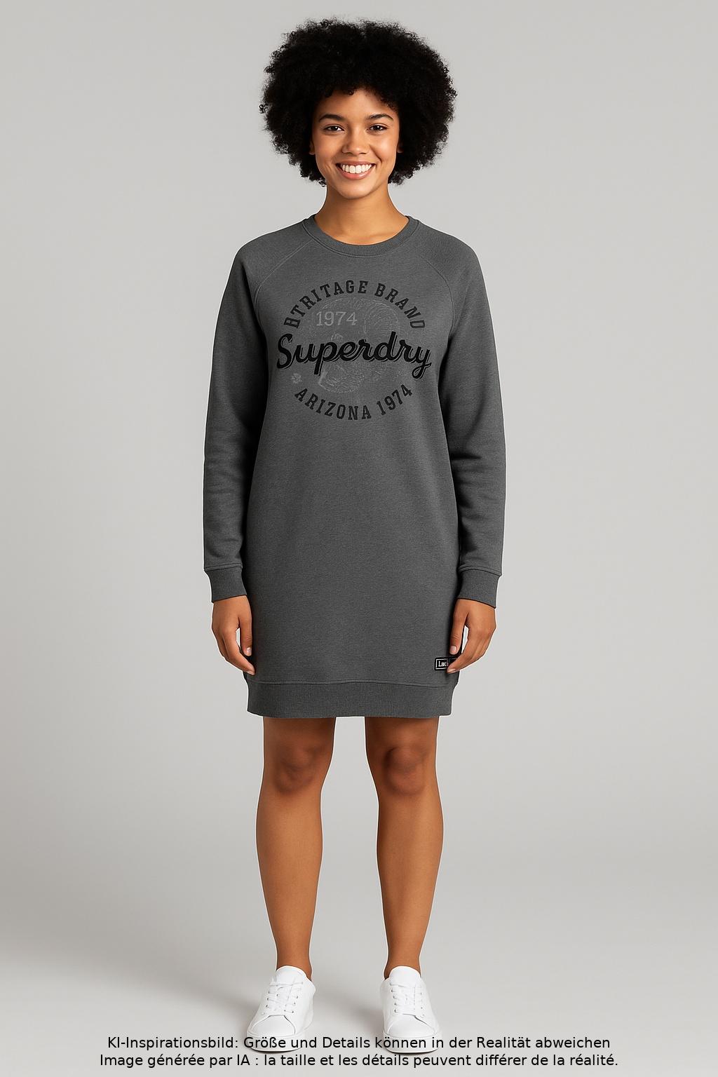 

Superdry Damen Kleid, grau, Gr. 38