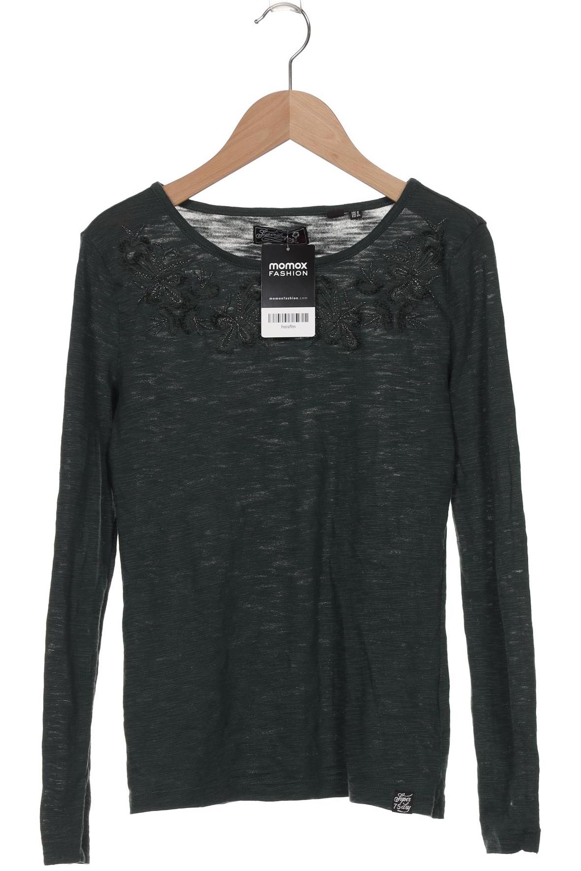 

Superdry Damen Langarmshirt, grün, Gr. 34