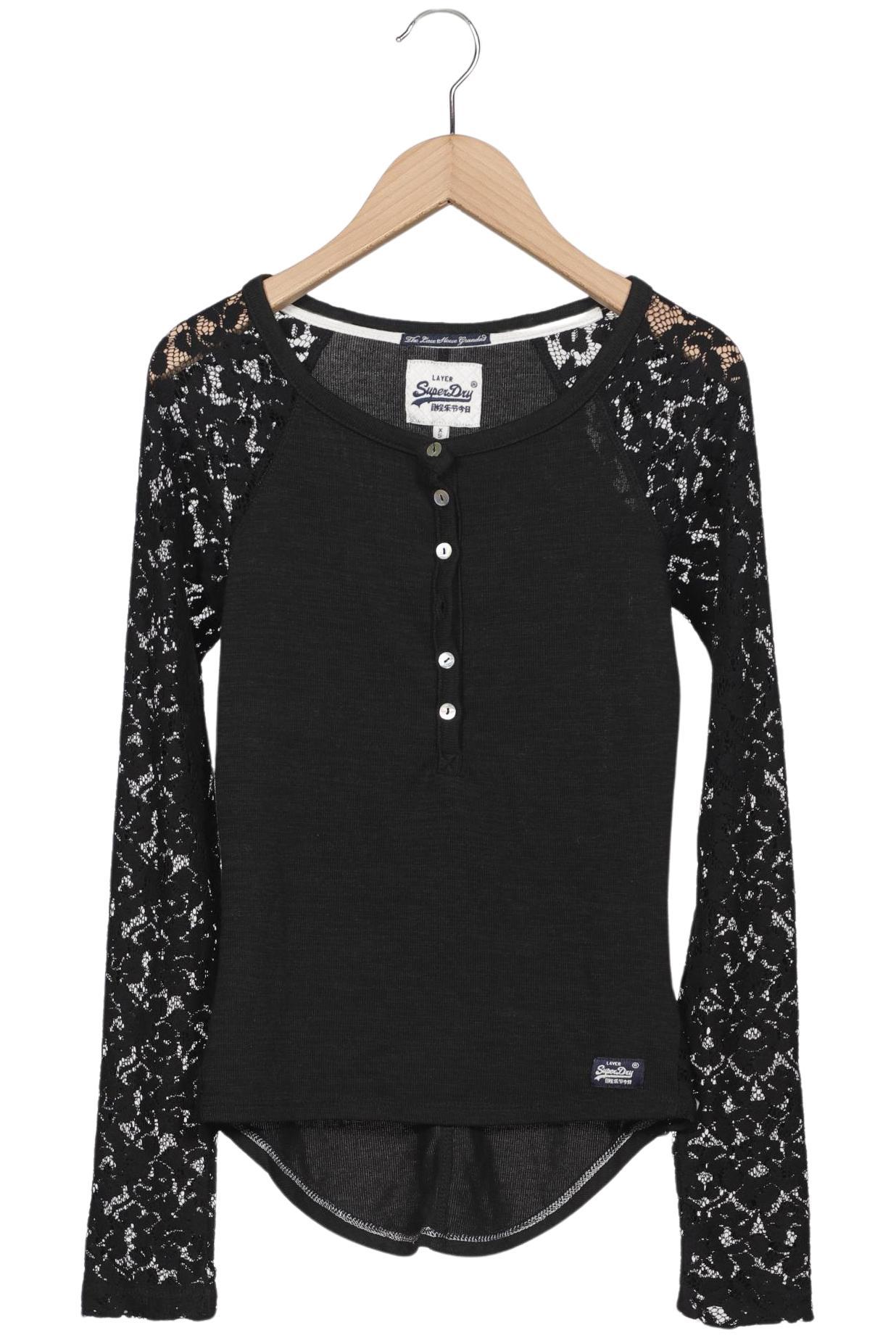 

Superdry Damen Langarmshirt, schwarz, Gr. 34