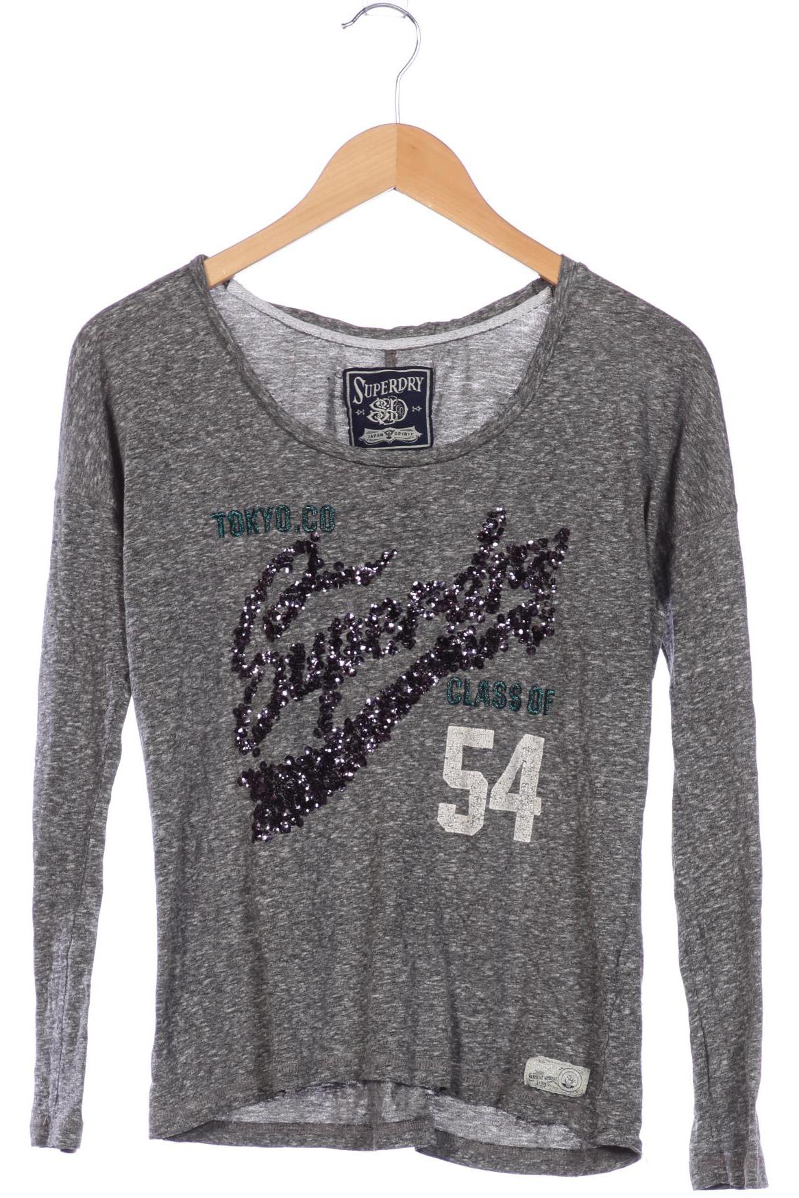 

Superdry Damen Langarmshirt, grau, Gr. 38