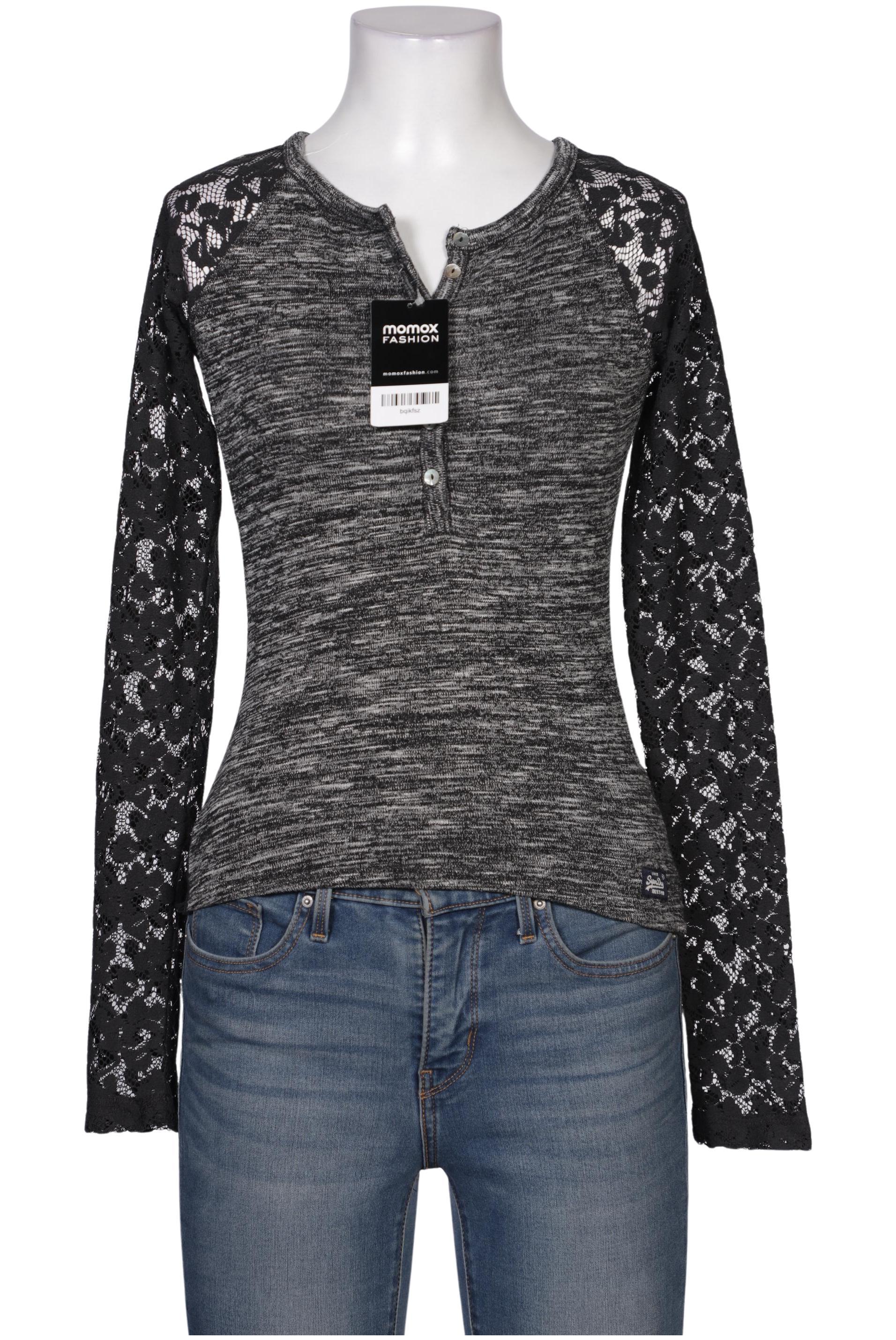 

Superdry Damen Langarmshirt, grau, Gr. 34