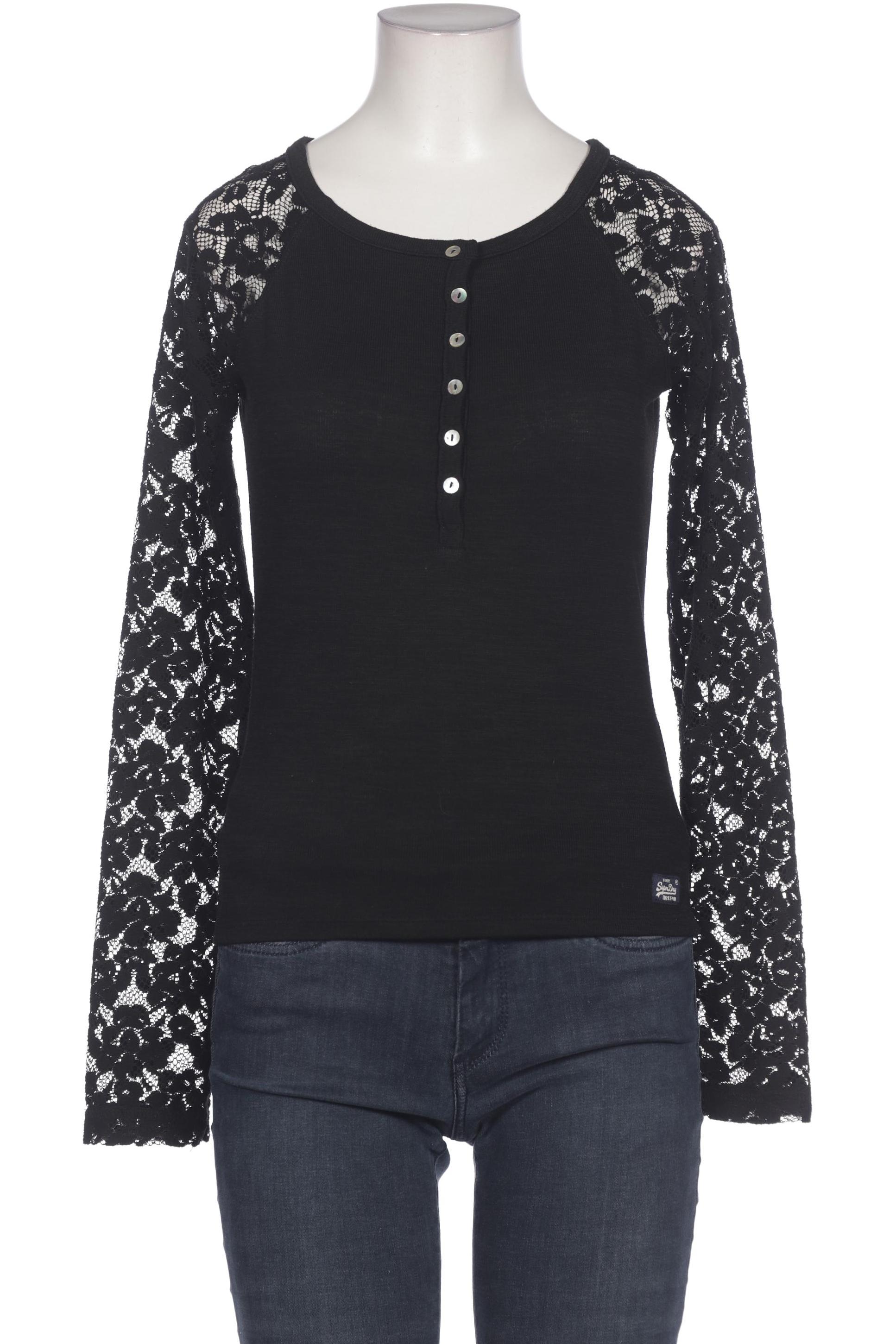 

Superdry Damen Langarmshirt, schwarz, Gr. 38