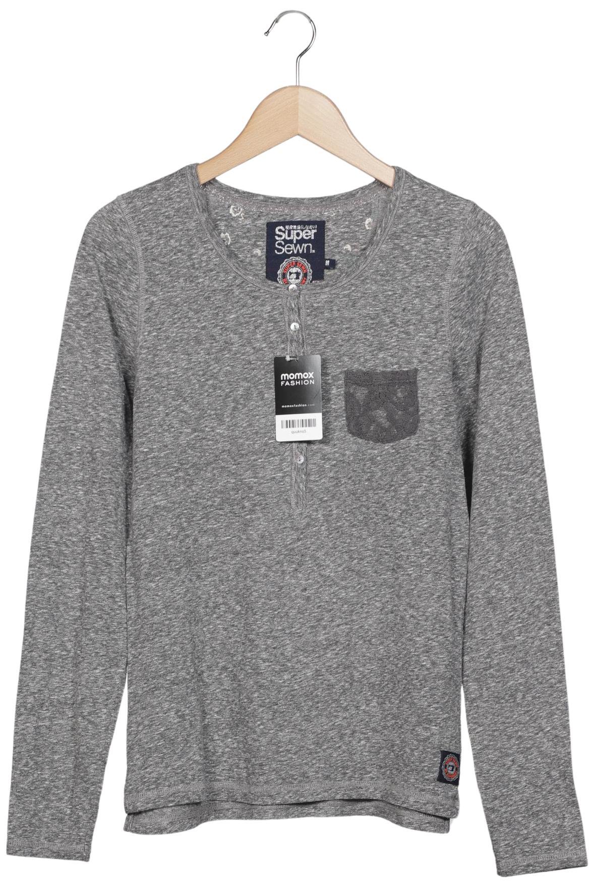 

Superdry Damen Langarmshirt, grau, Gr. 38