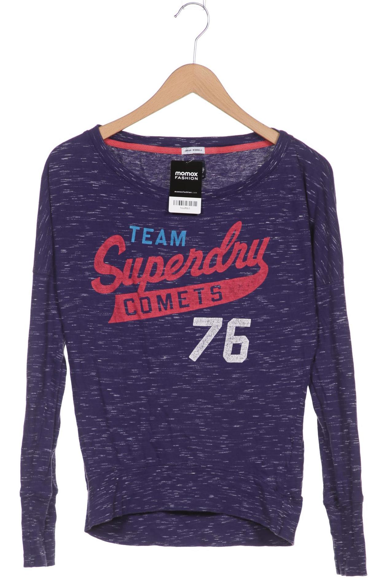 

Superdry Damen Langarmshirt, marineblau, Gr. 34