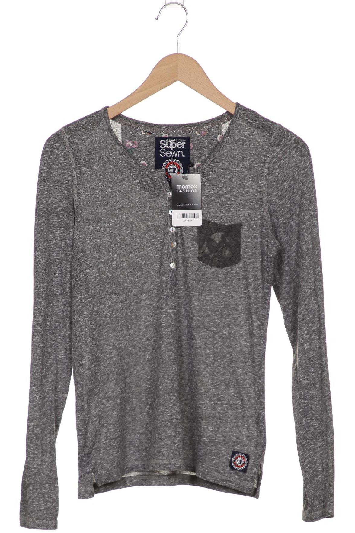 

Superdry Damen Langarmshirt, grau, Gr. 36