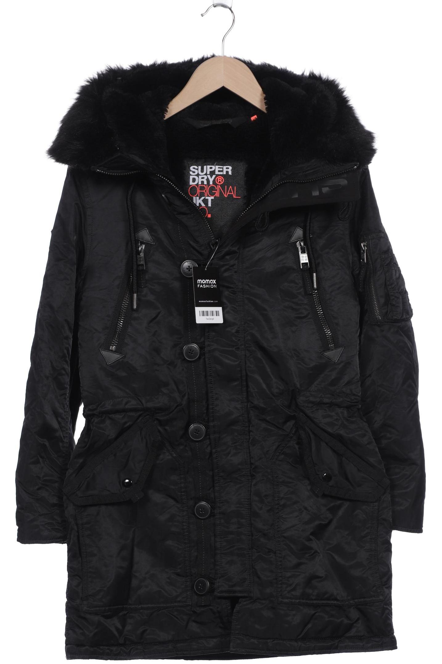 

Superdry Damen Mantel, schwarz, Gr. 36