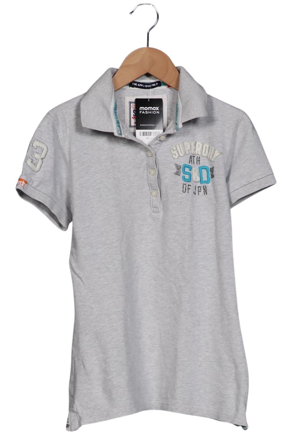 

Superdry Damen Poloshirt, grau, Gr. 36