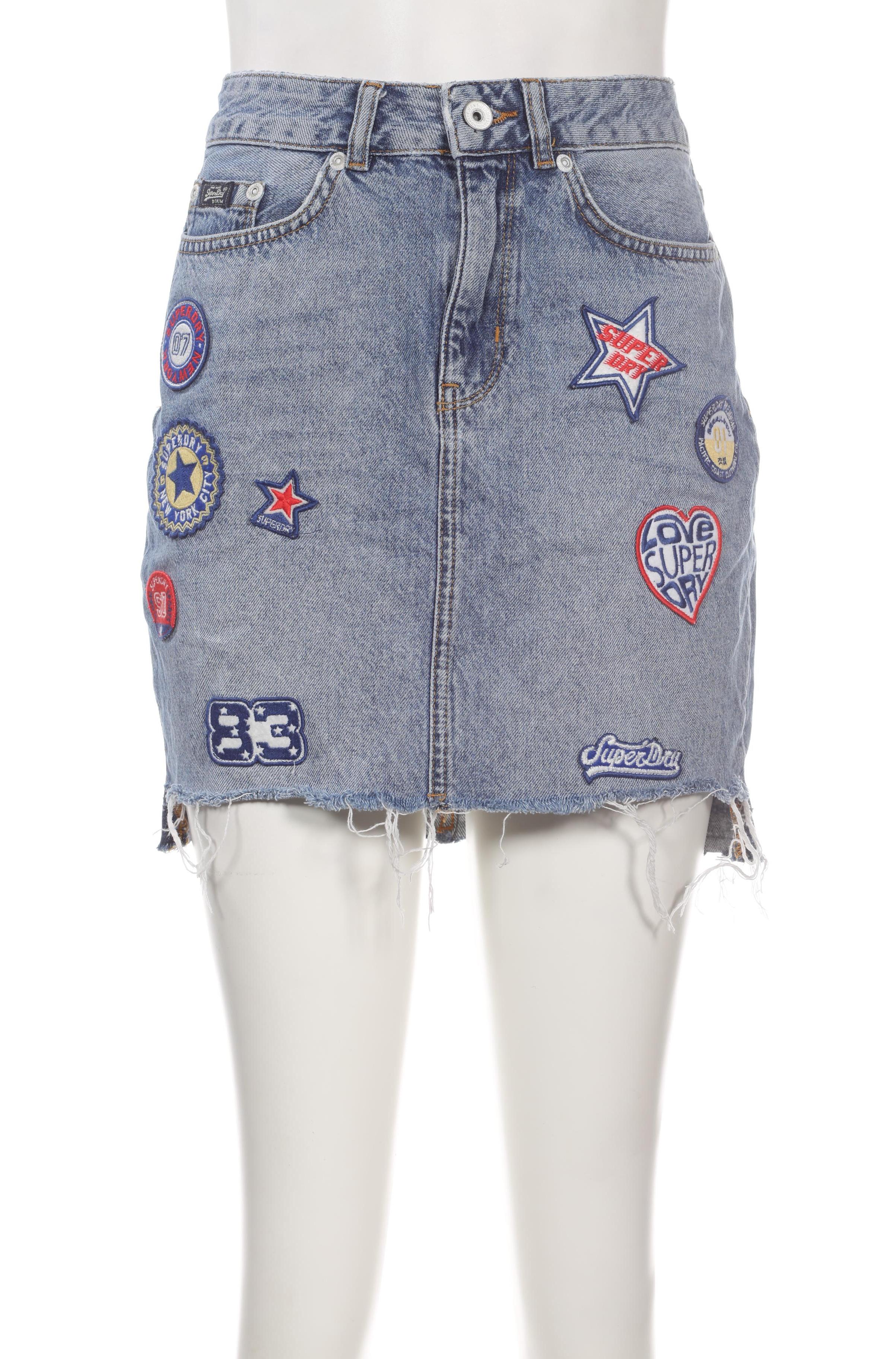

Superdry Damen Rock, blau, Gr. 26