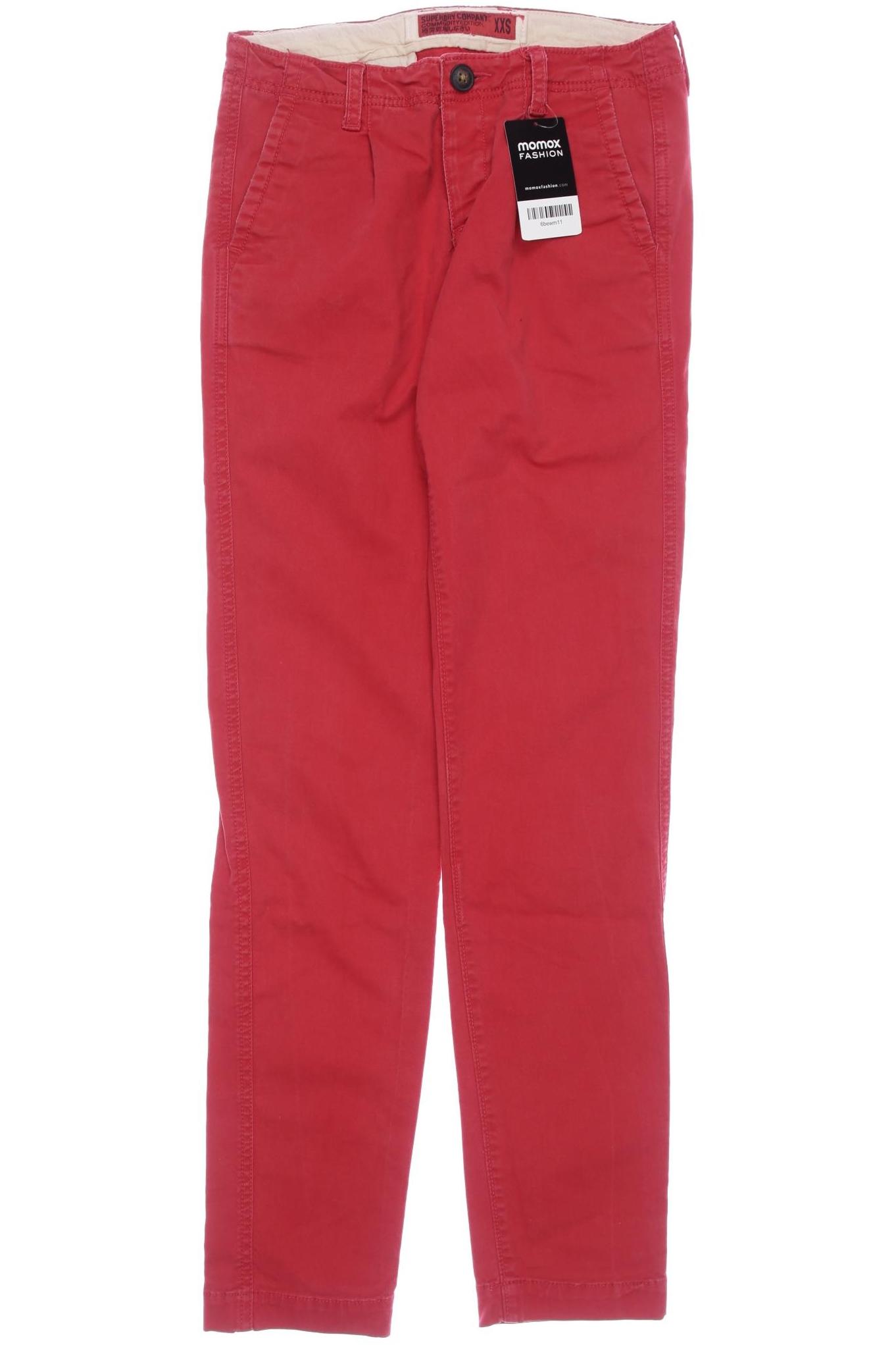 

Superdry Damen Stoffhose, rot, Gr. 0