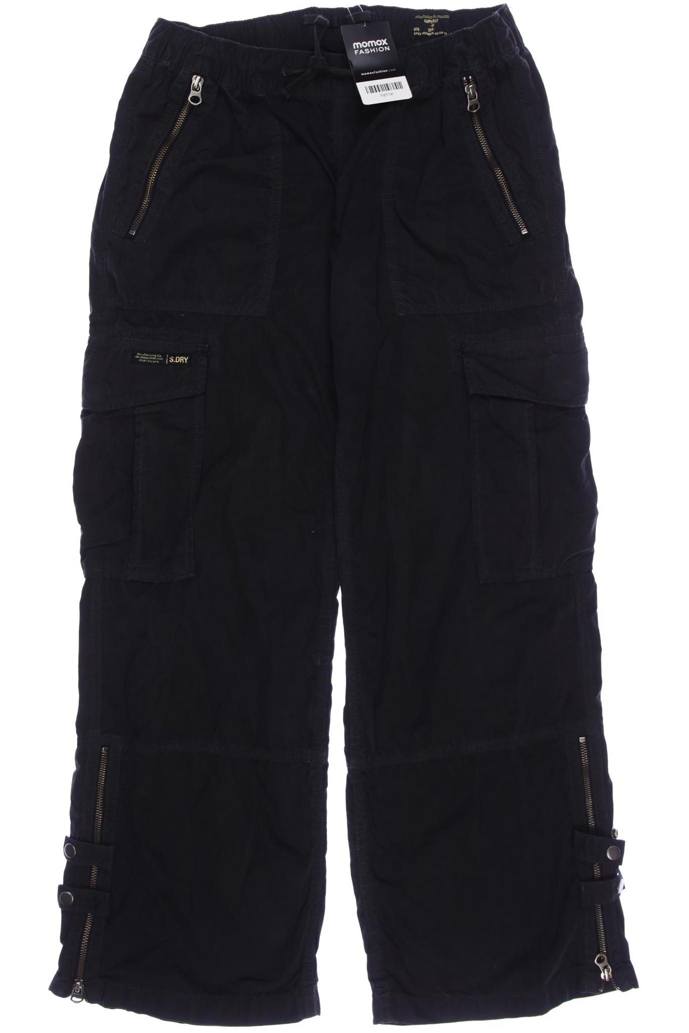 

Superdry Damen Stoffhose, schwarz, Gr. 28