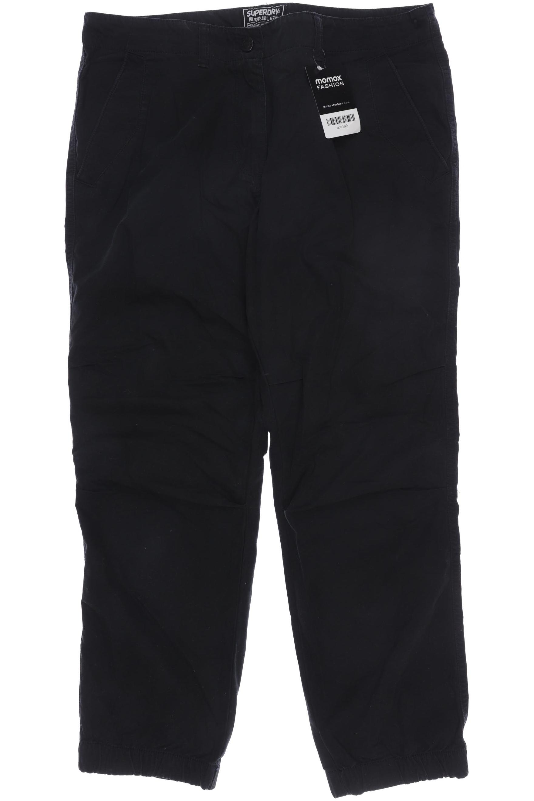 

Superdry Damen Stoffhose, schwarz, Gr. 30