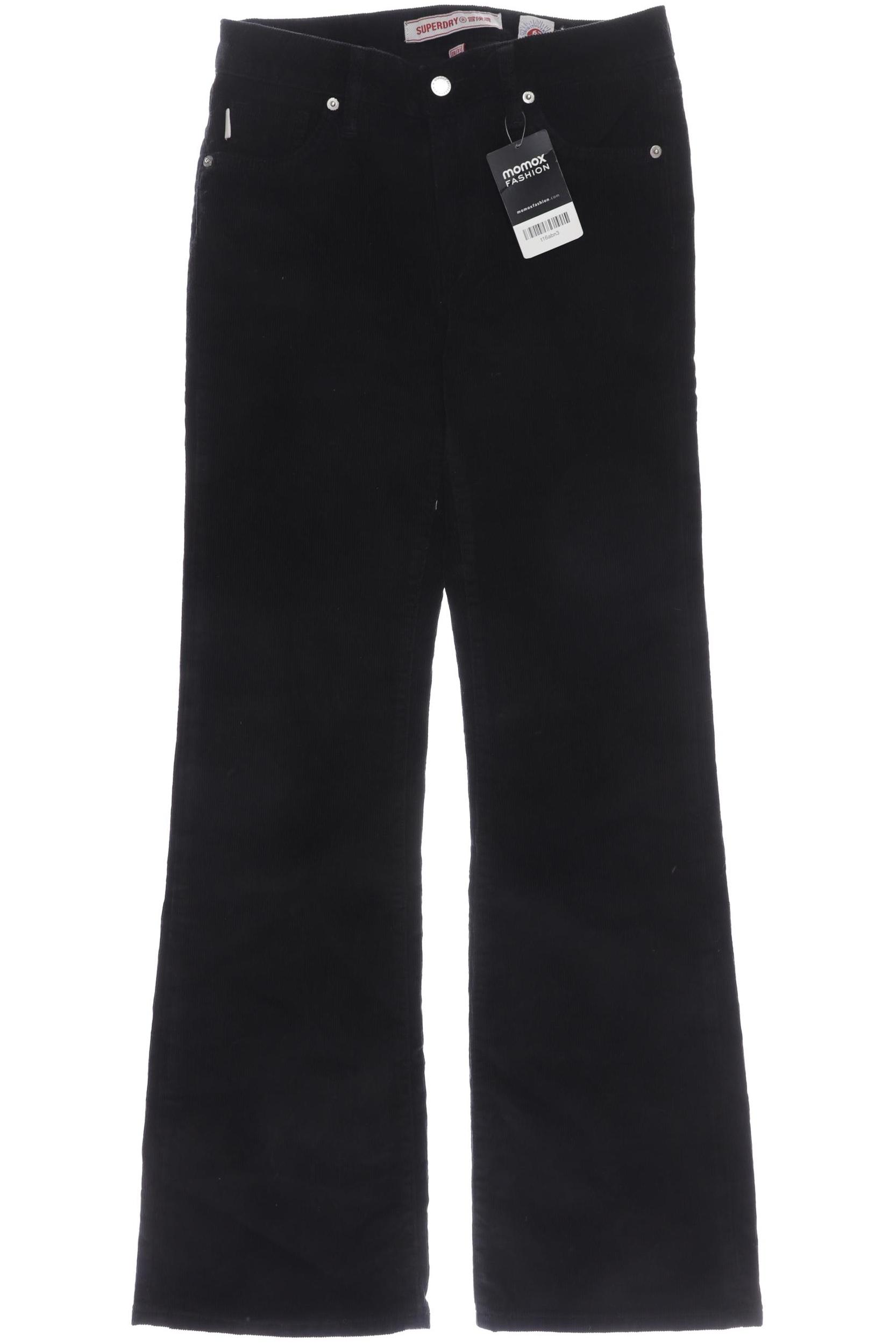 

Superdry Damen Stoffhose, schwarz, Gr. 28