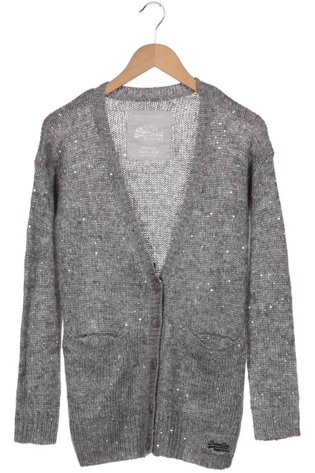 

Superdry Damen Strickjacke, grau, Gr. 36