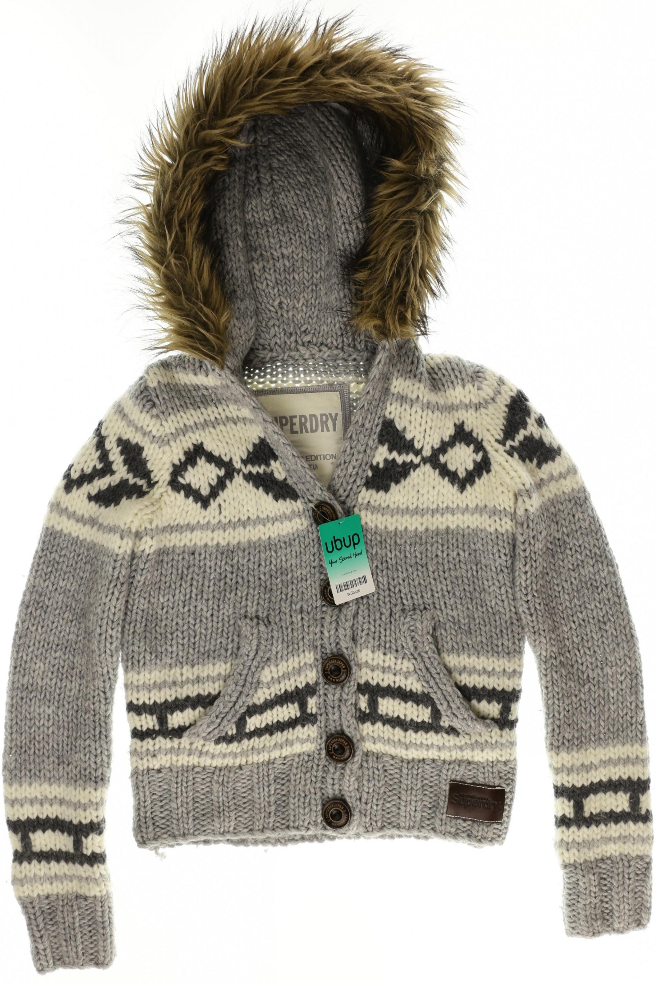 

Superdry Damen Strickjacke, grau, Gr.