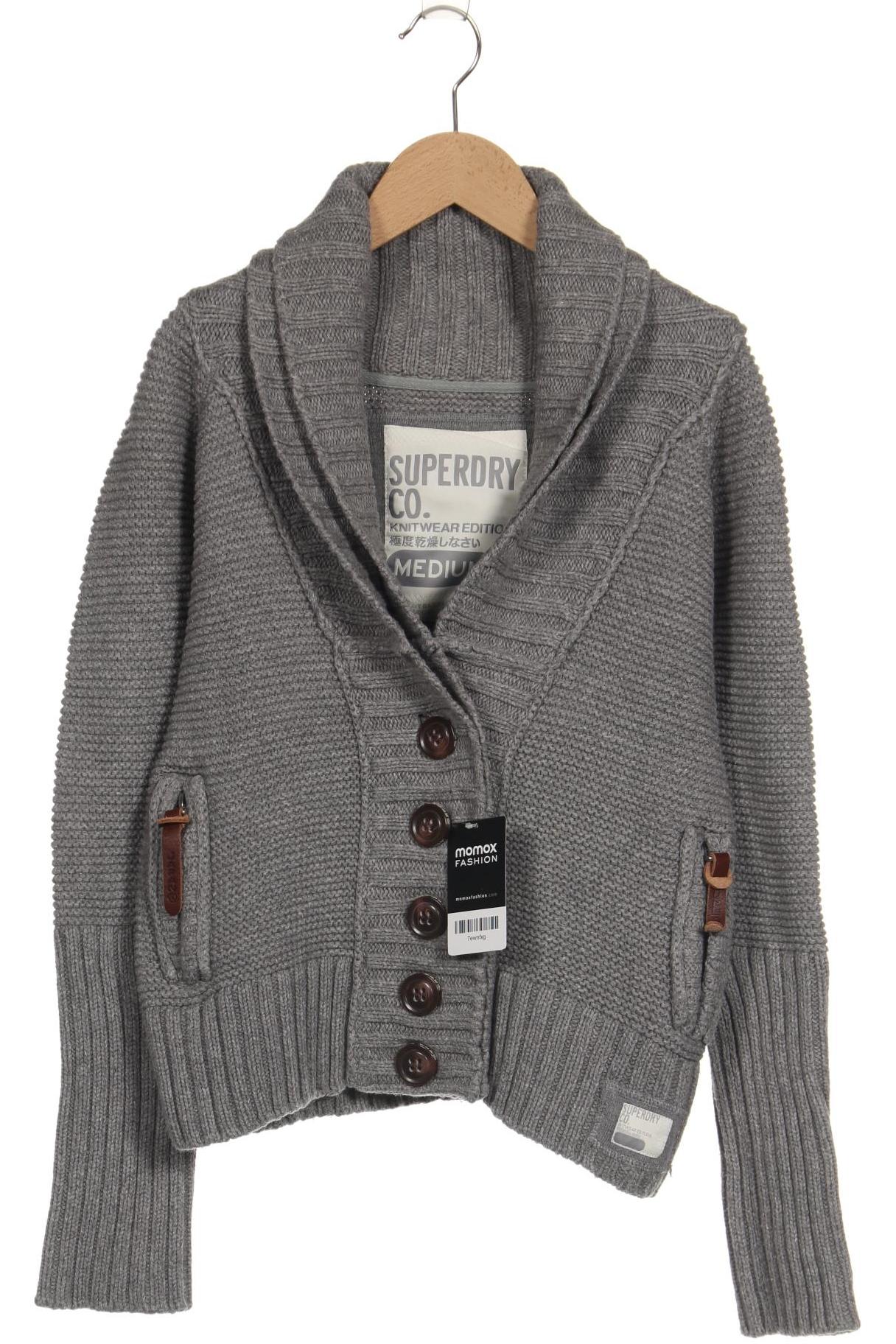 

Superdry Damen Strickjacke, grau, Gr. 38