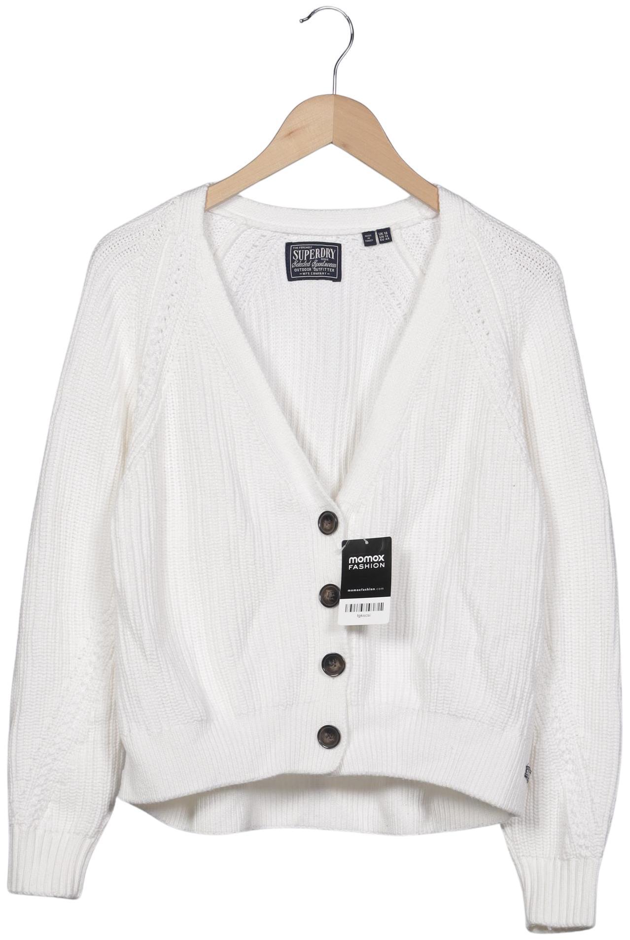 

Superdry Damen Strickjacke, weiß, Gr. 44