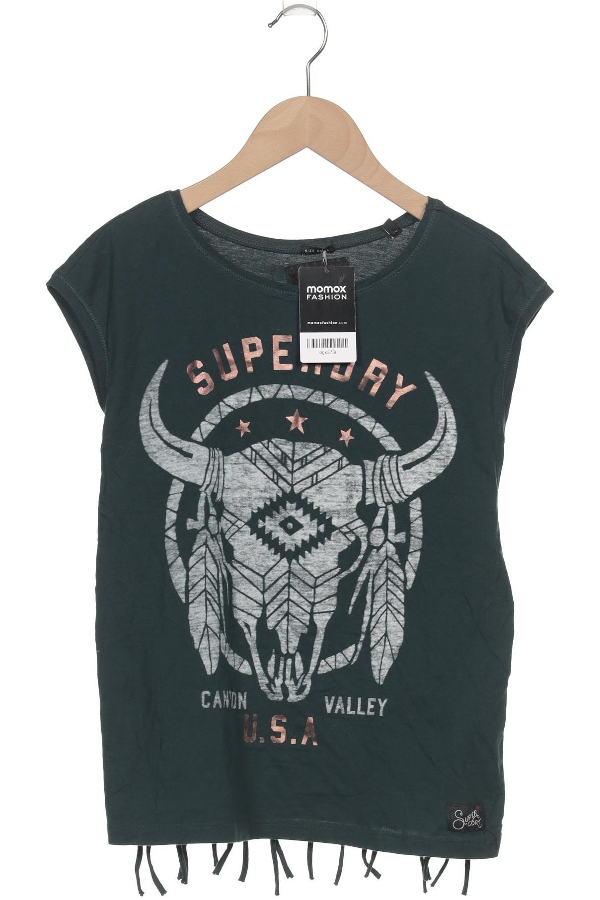 

Superdry Damen T-Shirt, grün, Gr. 36