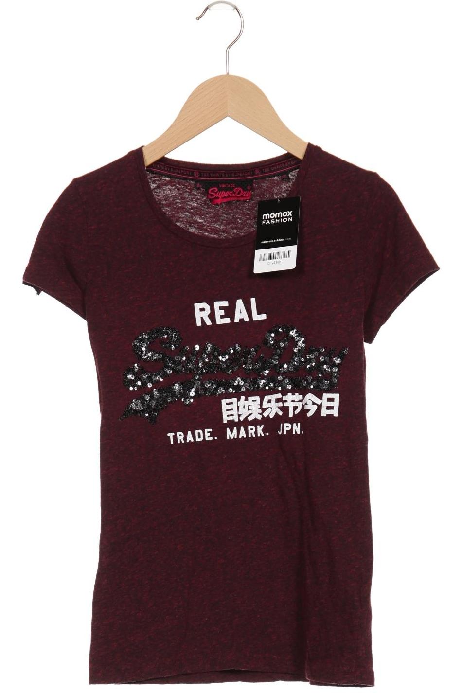 

Superdry Damen T-Shirt, bordeaux, Gr. 32