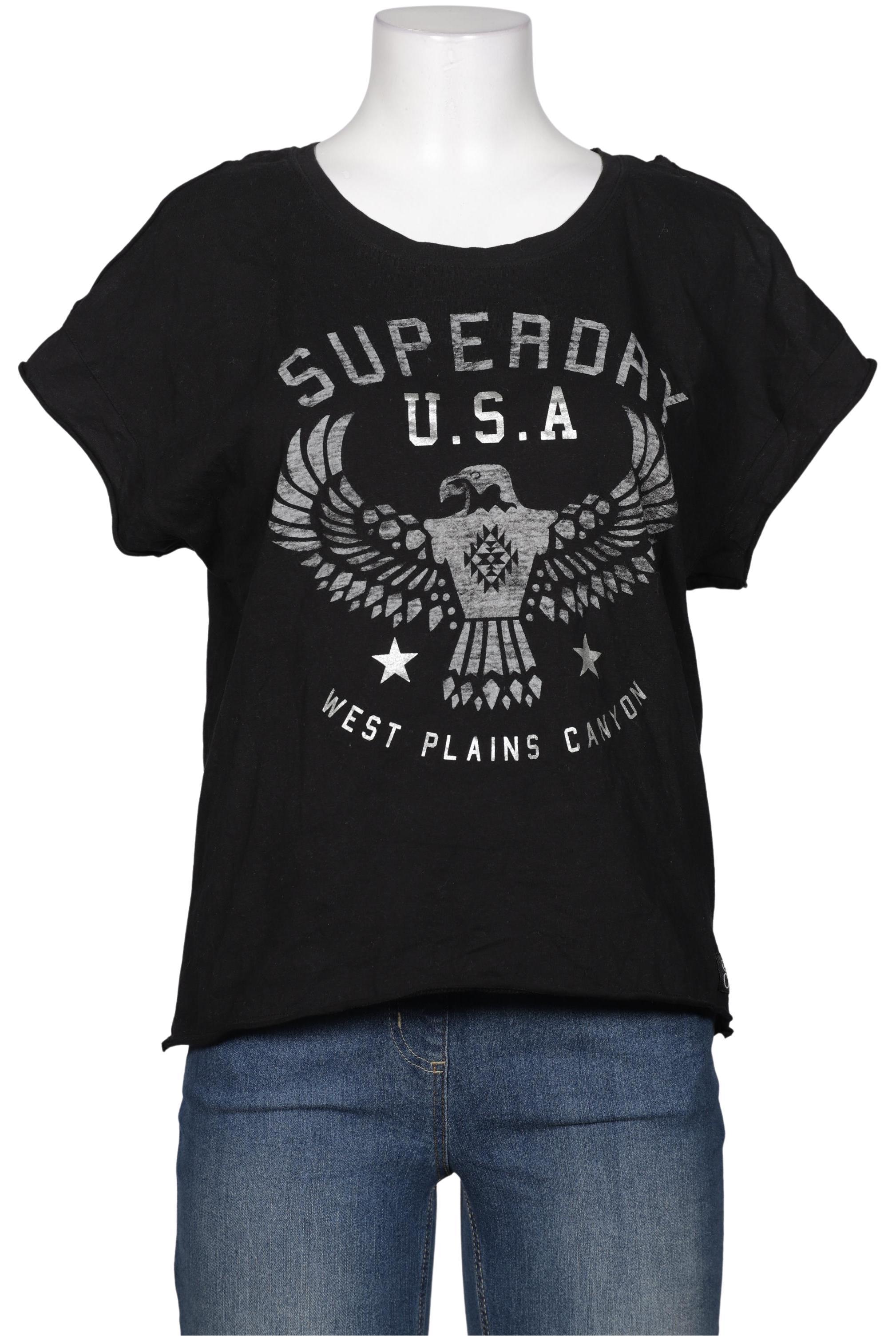

Superdry Damen T-Shirt, schwarz, Gr. 38