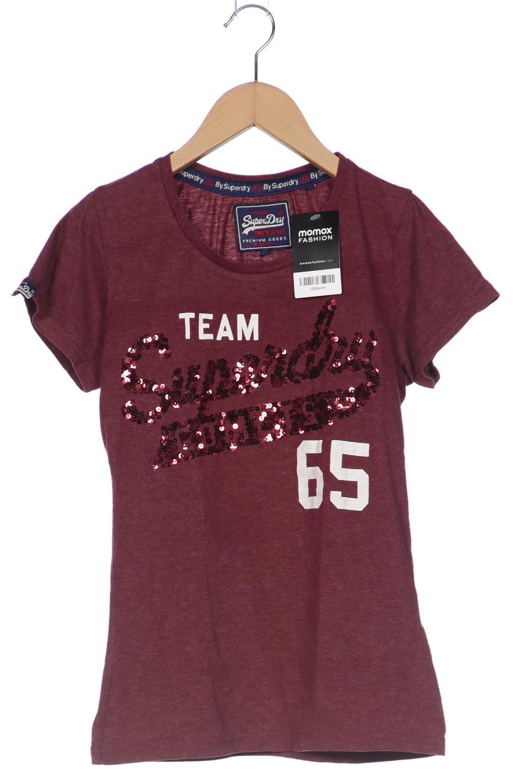 

Superdry Damen T-Shirt, bordeaux, Gr. 36
