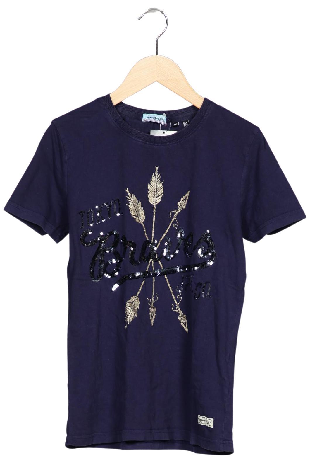 

Superdry Damen T-Shirt, marineblau, Gr. 36