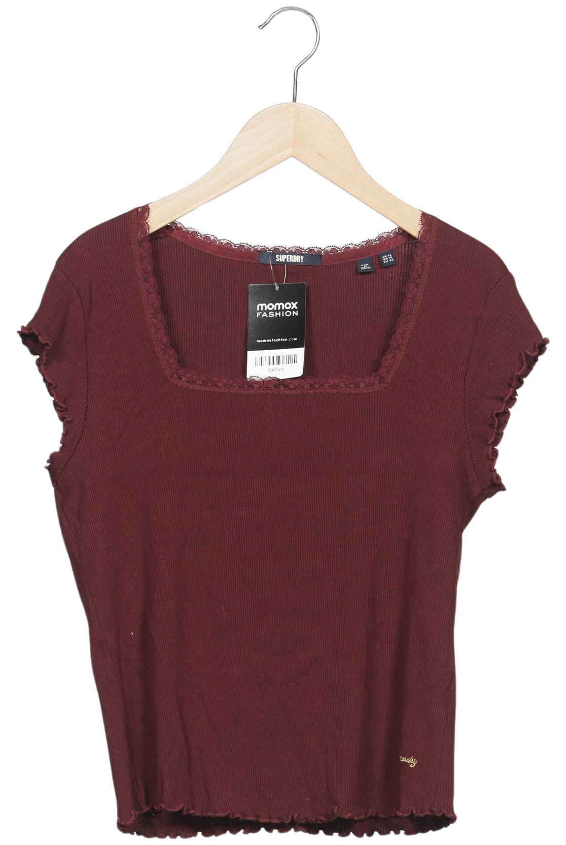 

Superdry Damen T-Shirt, bordeaux, Gr. 42