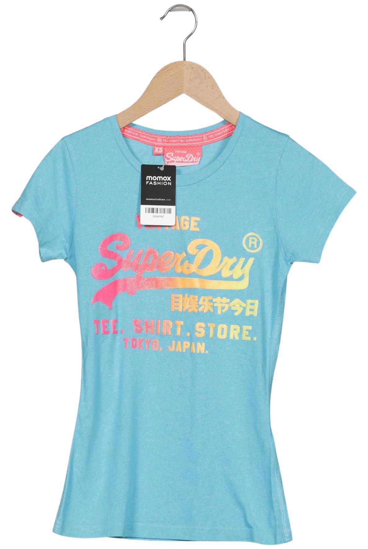 

Superdry Damen T-Shirt, blau, Gr. 34