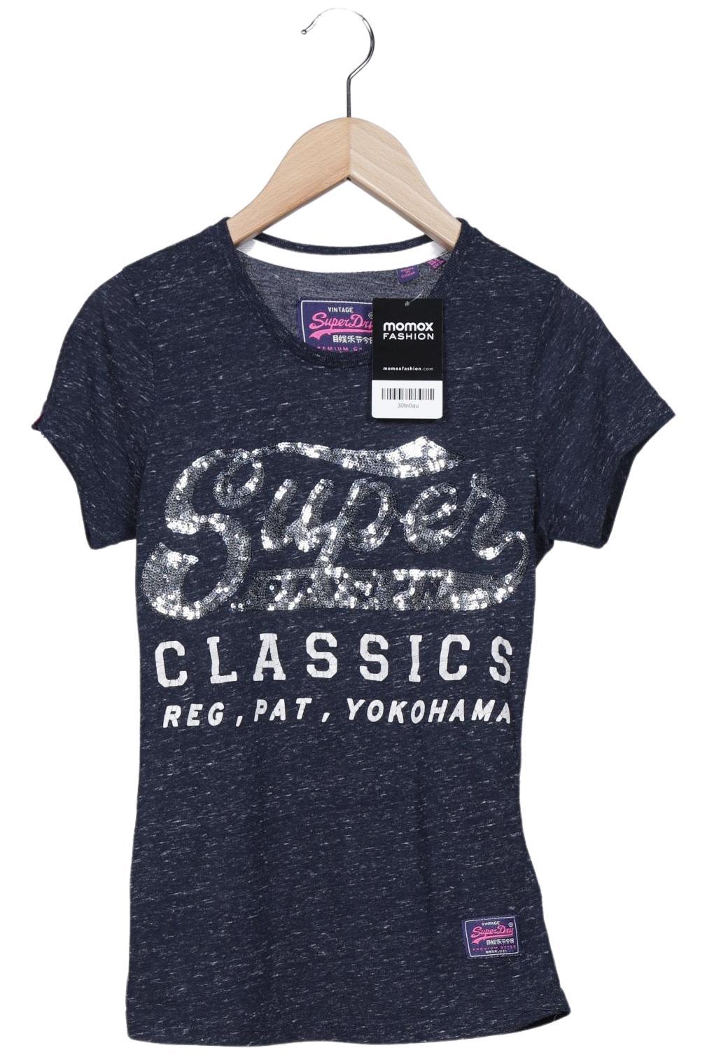 

Superdry Damen T-Shirt, marineblau, Gr. 36