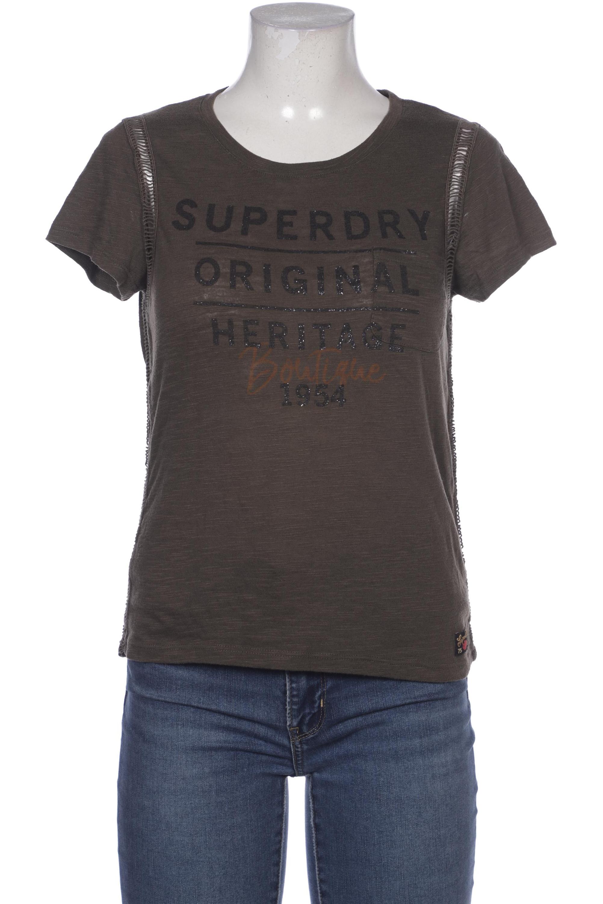 

Superdry Damen T-Shirt, grün, Gr. 38