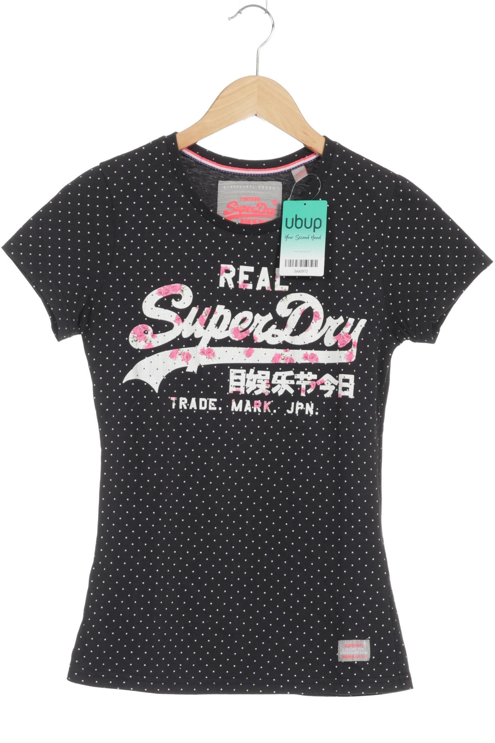 

Superdry Damen T-Shirt, schwarz, Gr. 34