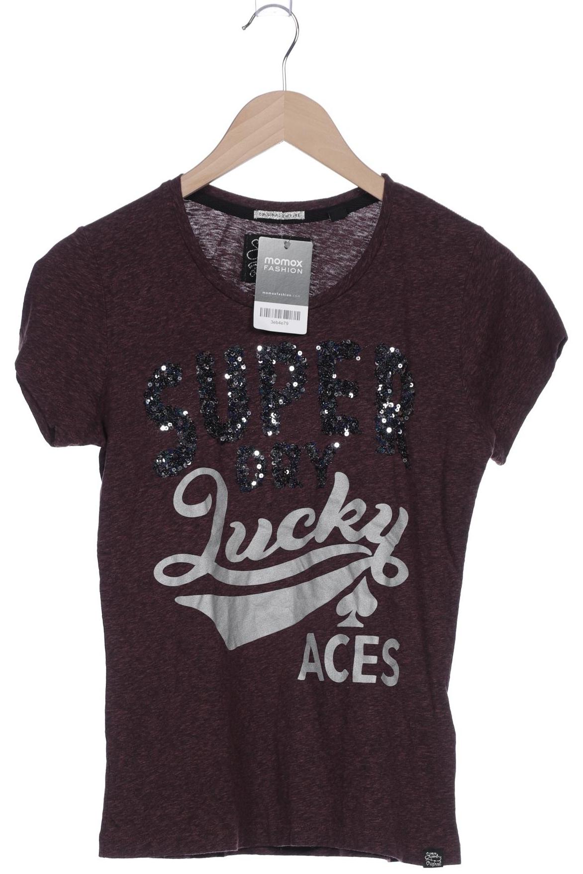 

Superdry Damen T-Shirt, bordeaux, Gr. 38