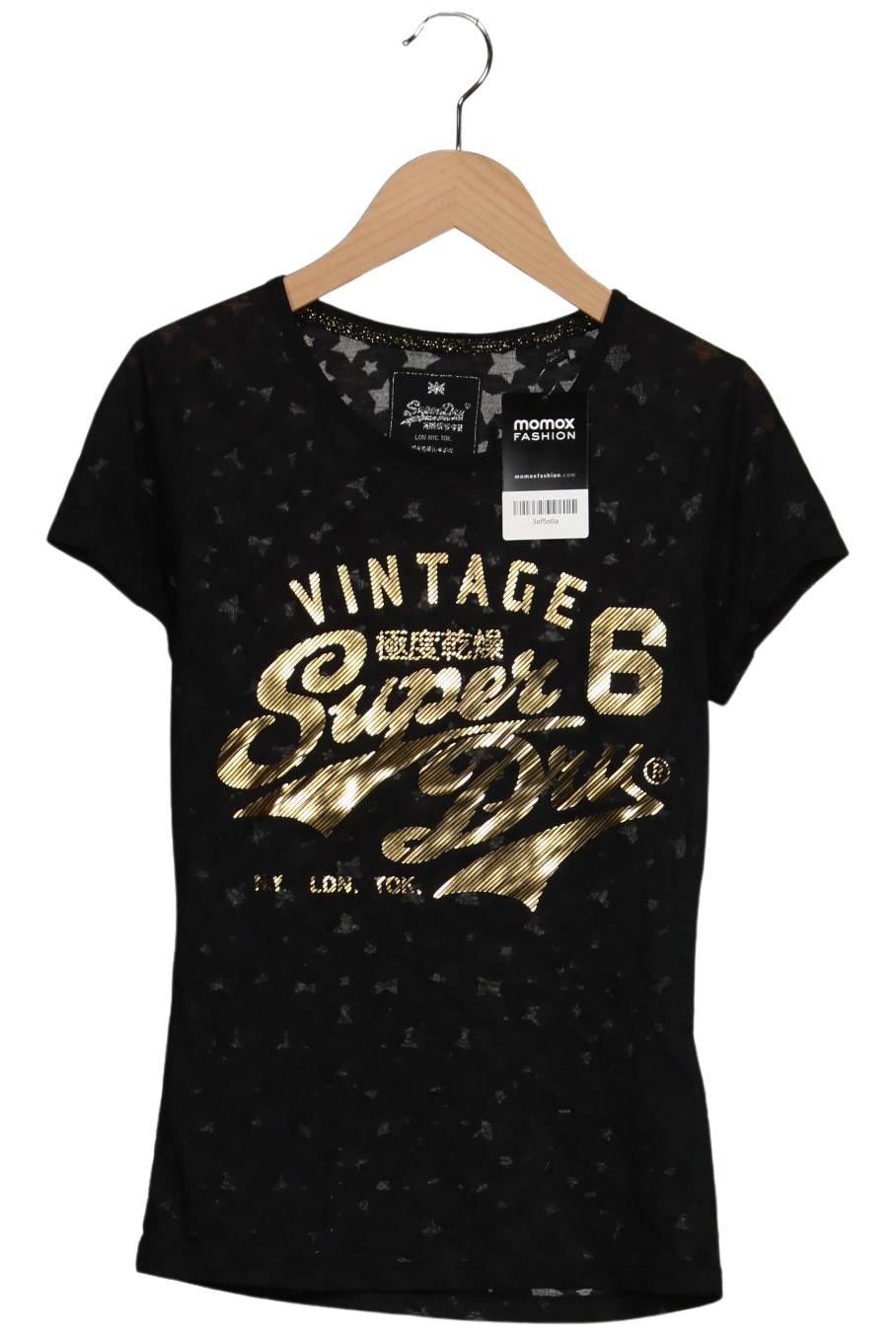 

Superdry Damen T-Shirt, schwarz, Gr. 34