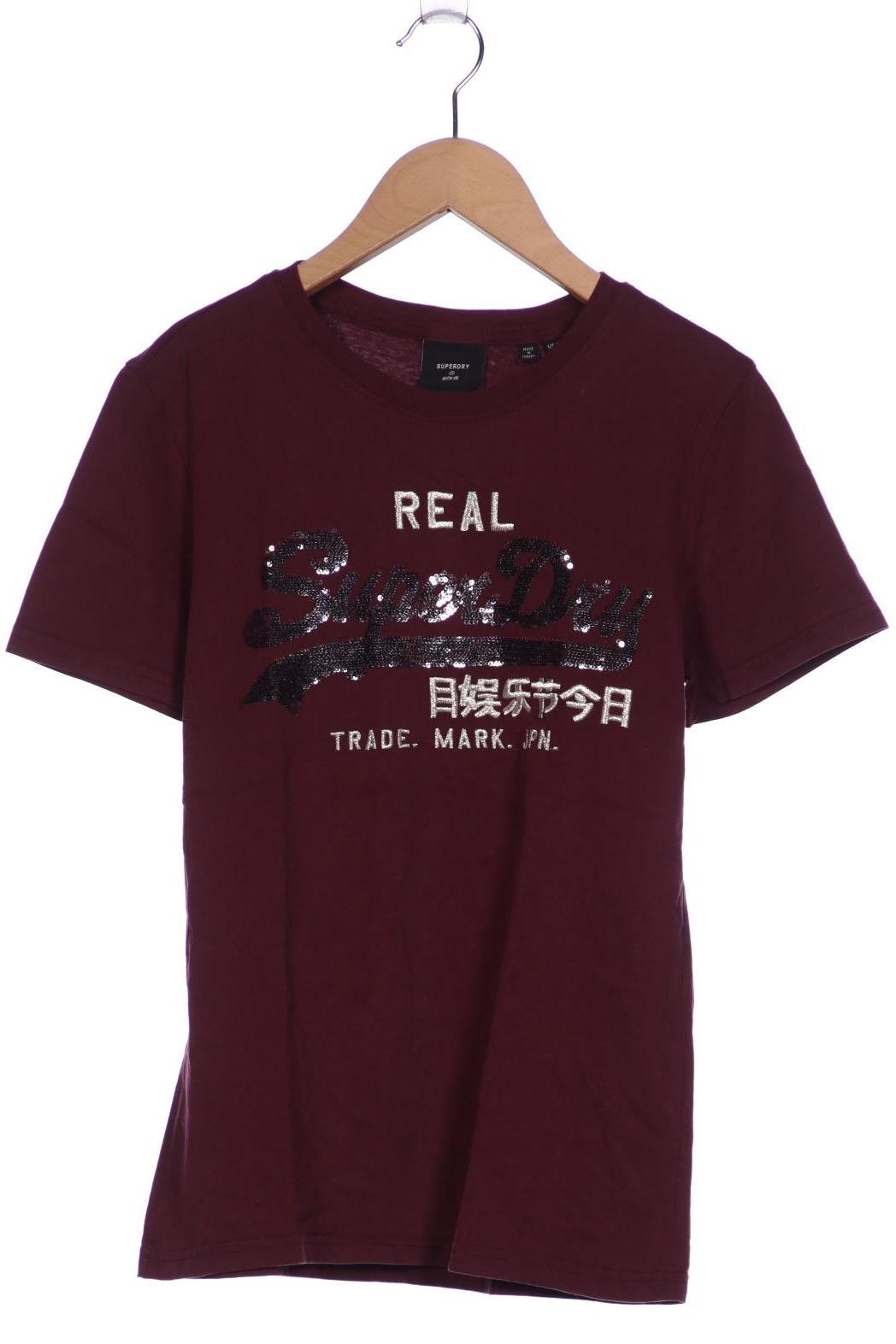 

Superdry Damen T-Shirt, bordeaux, Gr. 38