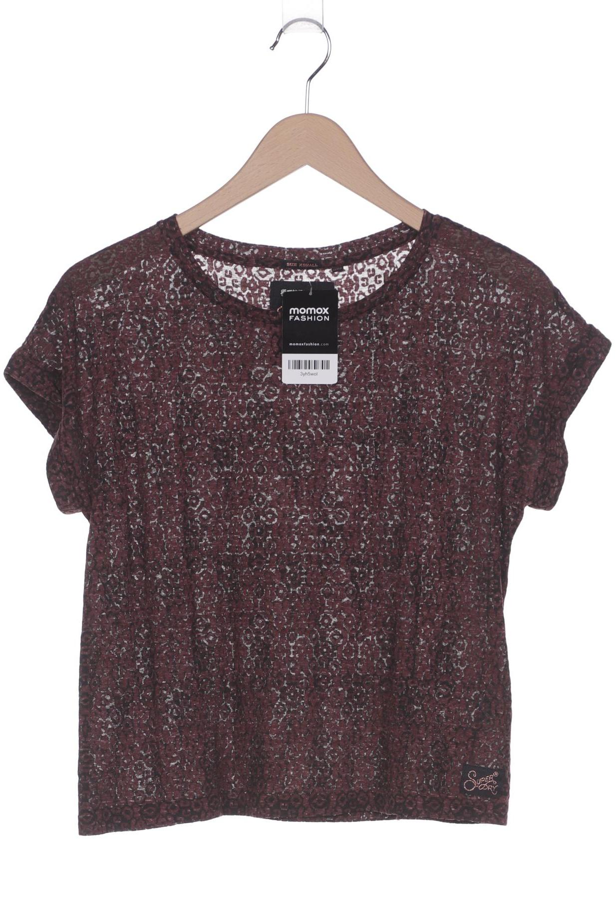 

Superdry Damen T-Shirt, bordeaux, Gr. 34