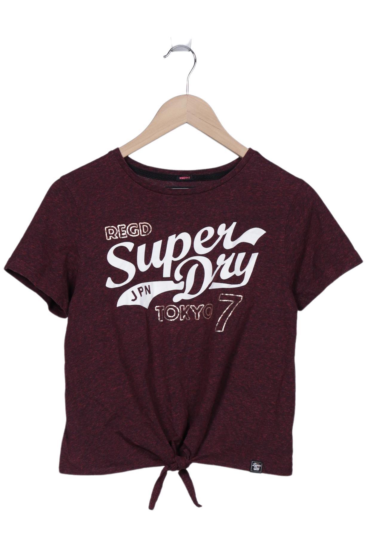 

Superdry Damen T-Shirt, bordeaux, Gr. 36