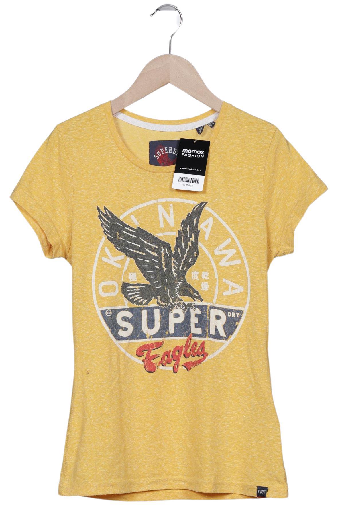 

Superdry Damen T-Shirt, gelb, Gr. 38