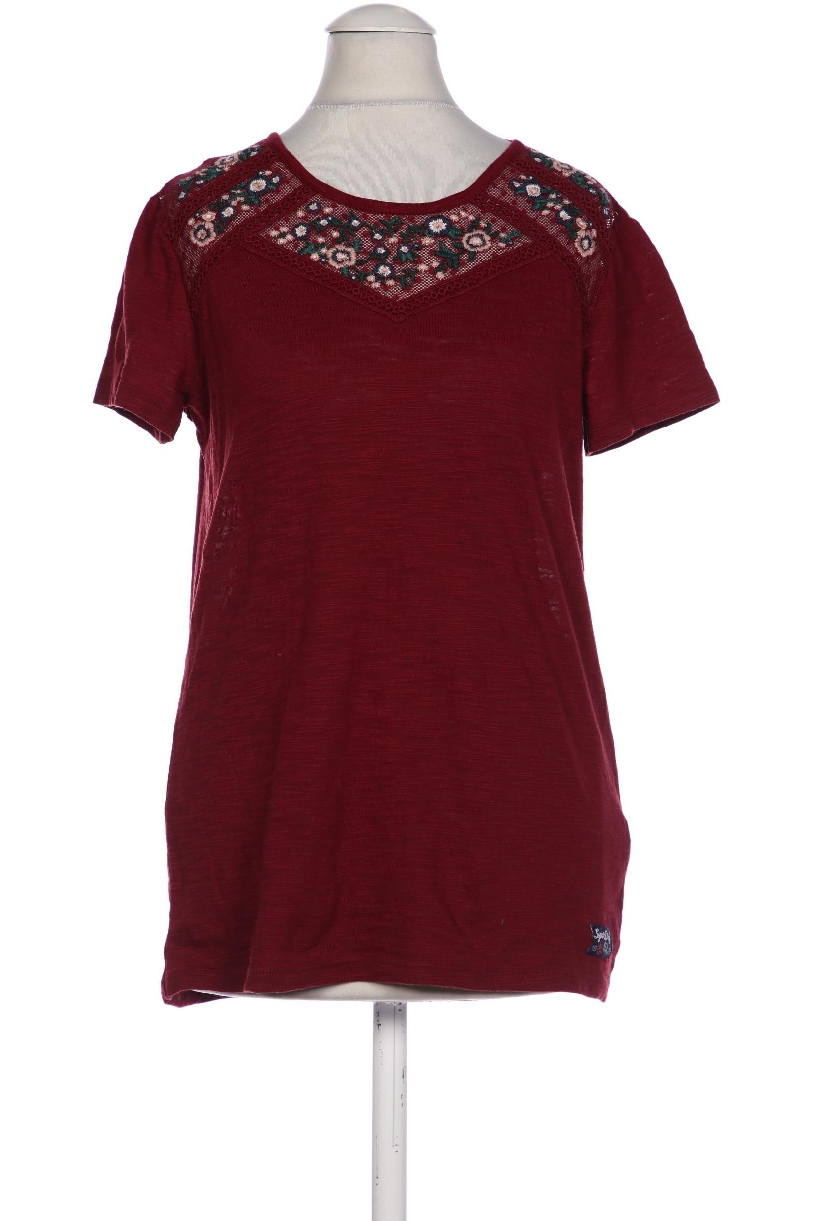 

Superdry Damen T-Shirt, bordeaux, Gr. 36