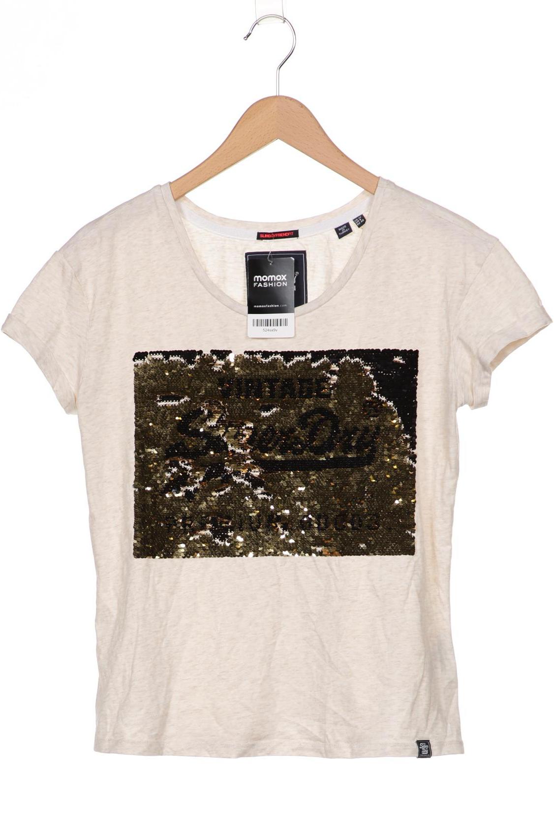 

Superdry Damen T-Shirt, cremeweiß, Gr. 40