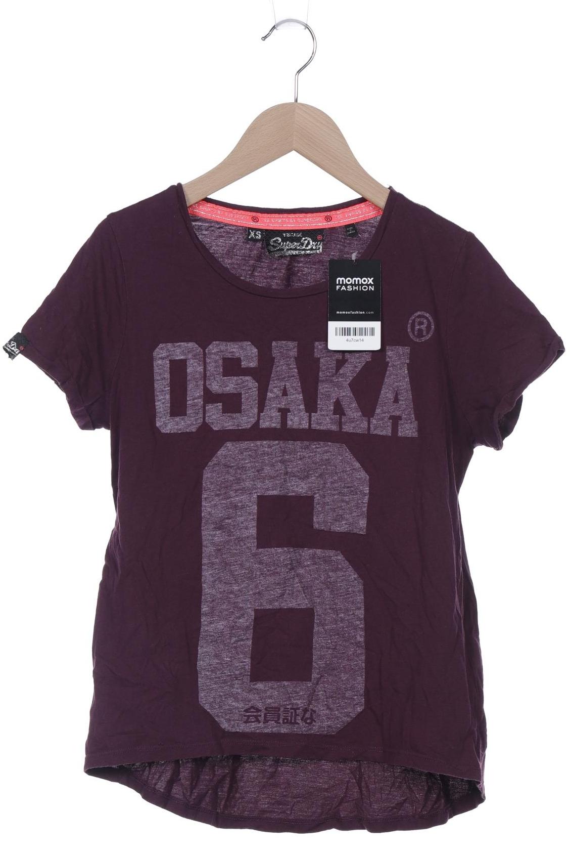 

Superdry Damen T-Shirt, bordeaux, Gr. 34