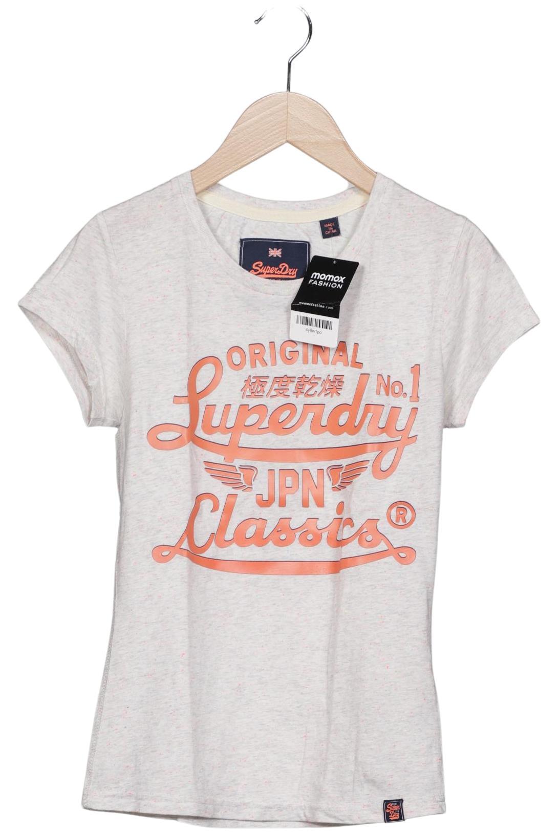 

Superdry Damen T-Shirt, cremeweiß, Gr. 34