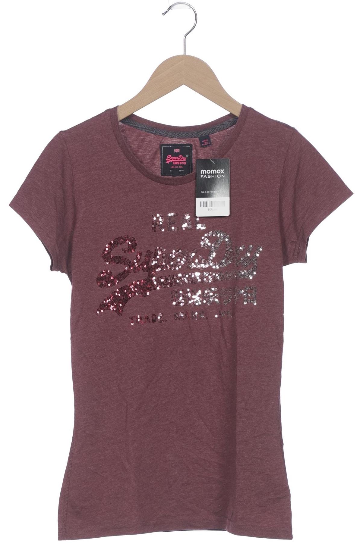 

Superdry Damen T-Shirt, bordeaux, Gr. 36