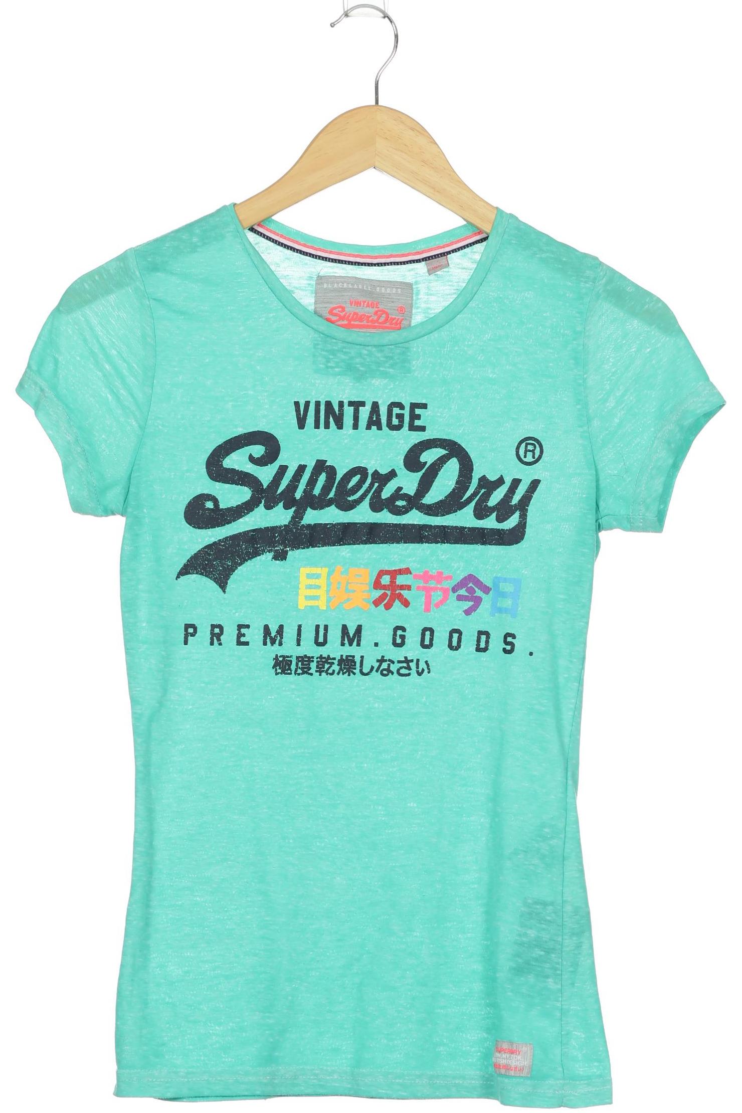 

Superdry Damen T-Shirt, grün, Gr. 36