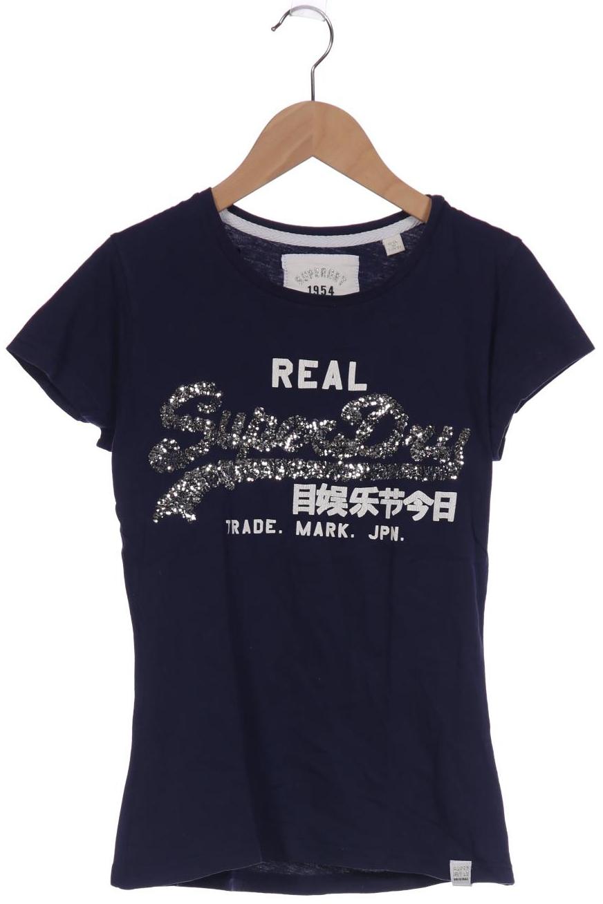 

Superdry Damen T-Shirt, marineblau, Gr. 34