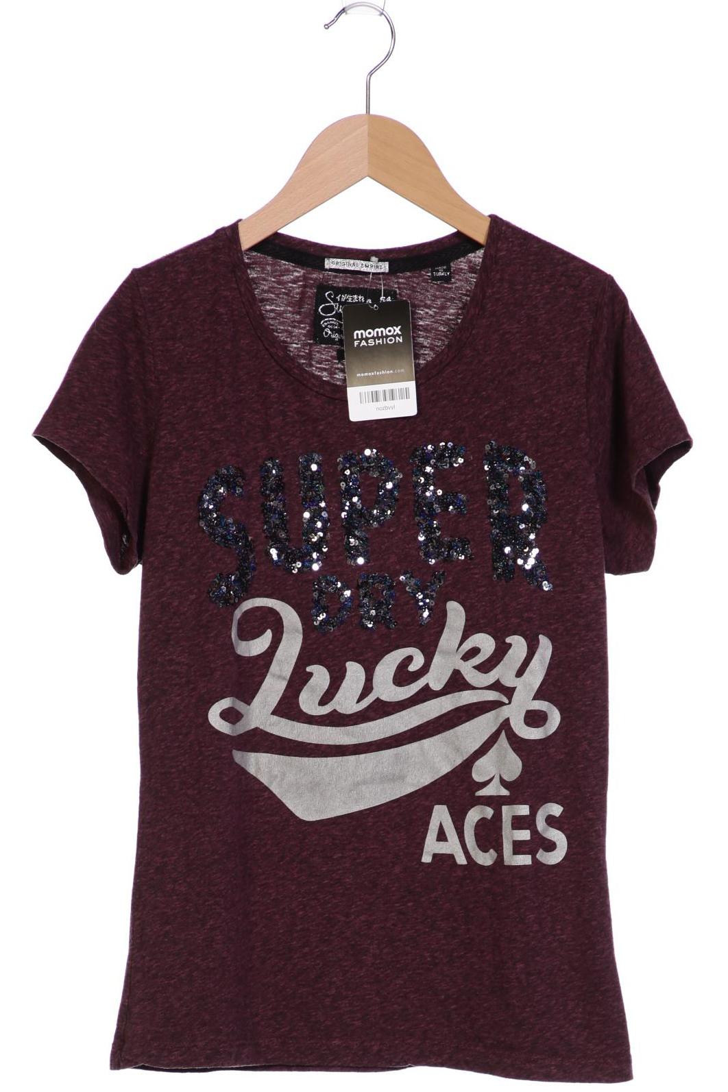 

Superdry Damen T-Shirt, bordeaux, Gr. 38
