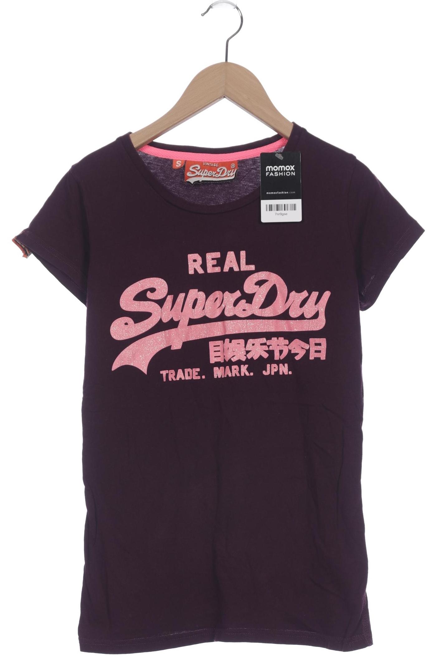 

Superdry Damen T-Shirt, bordeaux, Gr. 36