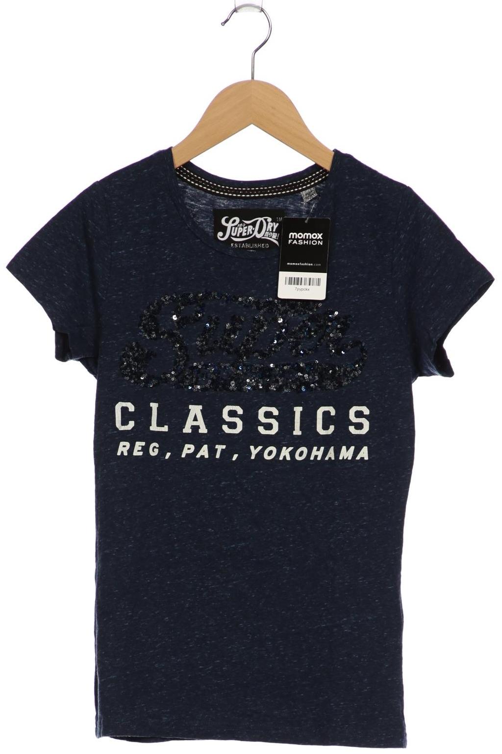 

Superdry Damen T-Shirt, marineblau, Gr. 36